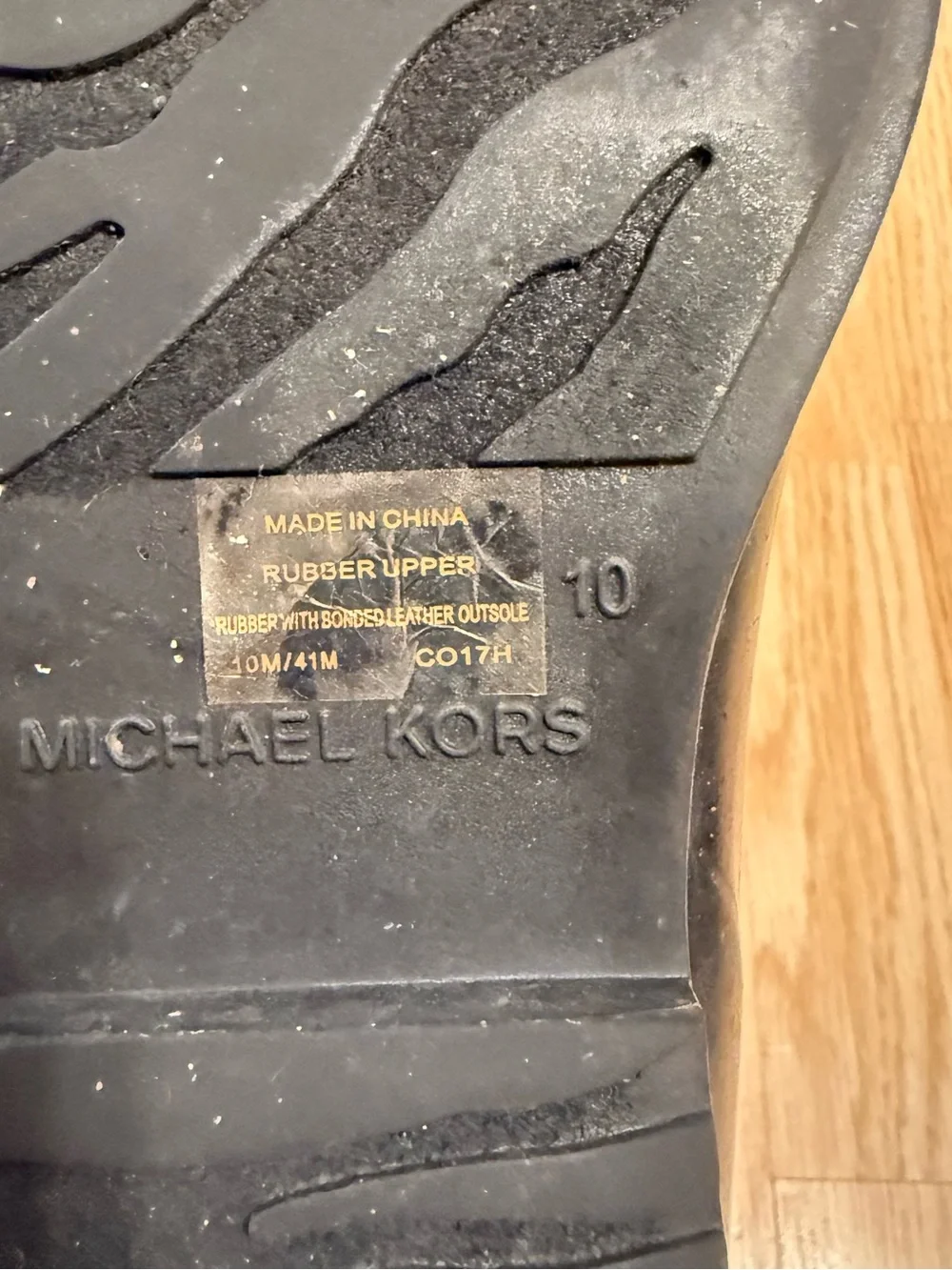 Michael Kors Black Glossy Chelsea Ankle Boots